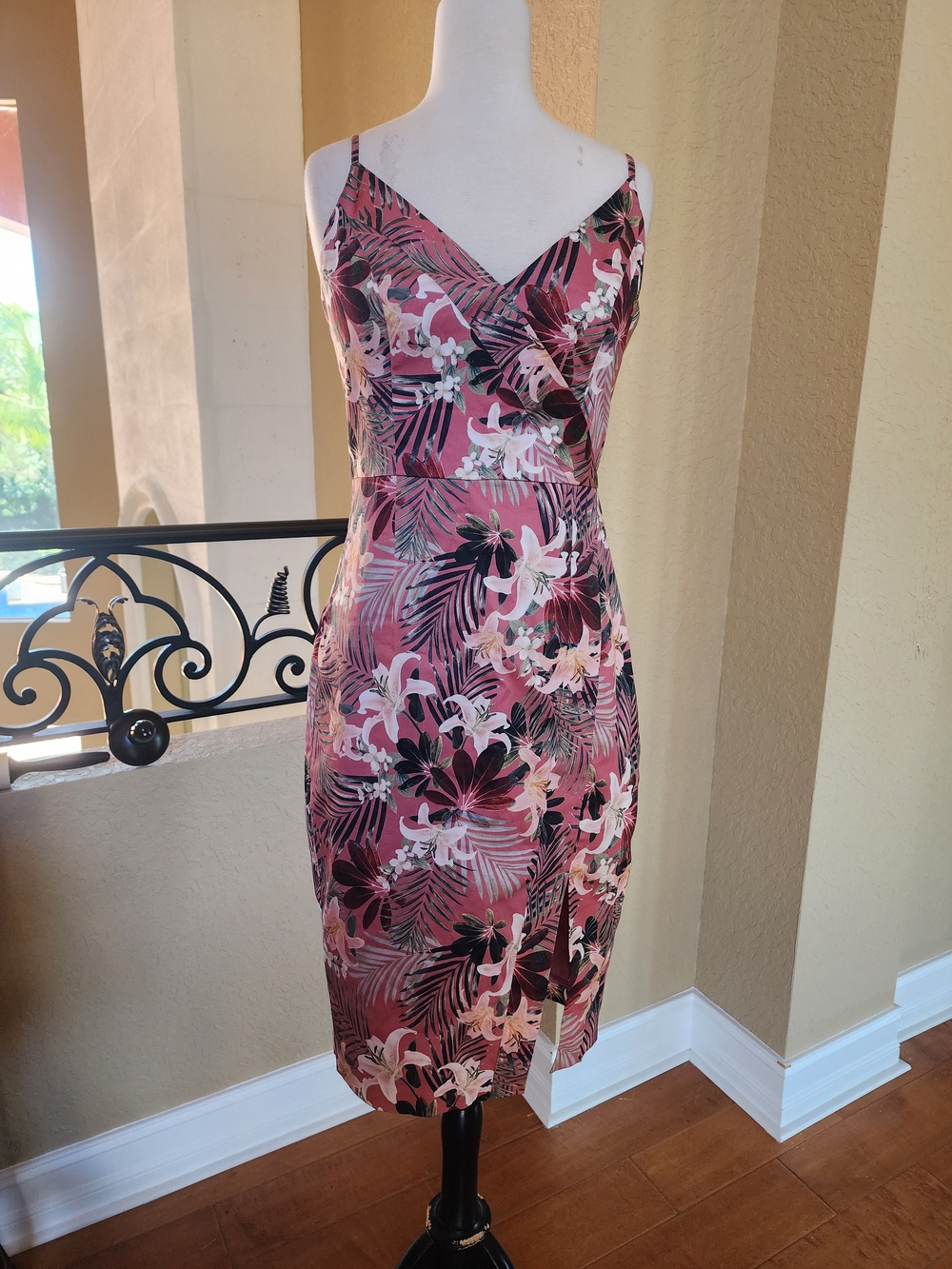 Portmans Pink Floral Midi Slip Dress